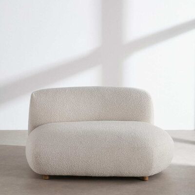 Maisons du Monde Poltrona stondata in bouclé beige 130x71.5x121.5cm Maisons du Monde Poltrona stondata in bouclé beige 130x71.5x121.5cm