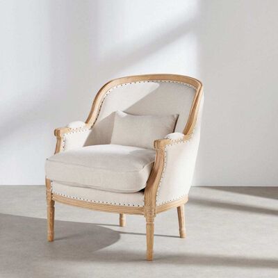 Maisons du Monde Poltrona in frassino e corda beige 72x89.5x78cm Maisons du Monde Poltrona in frassino e corda beige 72x89.5x78cm