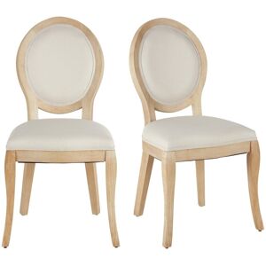 Maisons du Monde Sedie in tessuto riciclato beige (x2) 51x96x57cm Maisons du Monde Sedie in tessuto riciclato beige (x2) 51x96x57cm