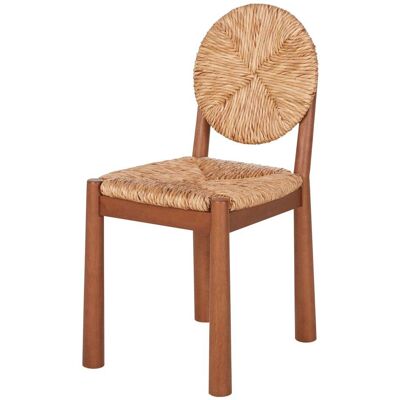 Maisons du Monde Sedia in legno di hevea, frassino e giunco intrecciato 43x87x53.5cm Maisons du Monde Sedia in legno di hevea, frassino e giunco intrecciato 43x87x53.5cm
