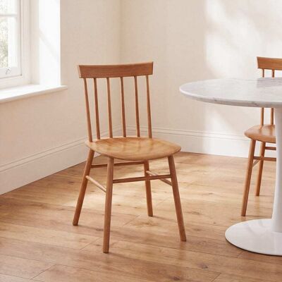 Maisons du Monde Sedia da bistrot in legno massello di hevea 46.5x84x50.5cm Maisons du Monde Sedia da bistrot in legno massello di hevea 46.5x84x50.5cm