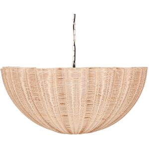 Maisons du Monde Lampada a sospensione arrotondata plissettata in rattan intrecciato 92x38x92cm Maisons du Monde Lampada a sospensione arrotondata plissettata in rattan intrecciato 92x38x92cm