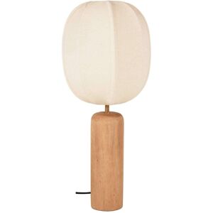 Maisons du Monde Lampada in legno mango con paralume bianco sporco 23x60x23cm Maisons du Monde Lampada in legno mango con paralume bianco sporco 23x60x23cm