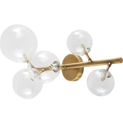 Maisons du Monde Applique Art Déco in Bronzo - Globo in Vetro & Metallo Maisons du Monde Applique Art Déco in Bronzo - Globo in Vetro & Metallo