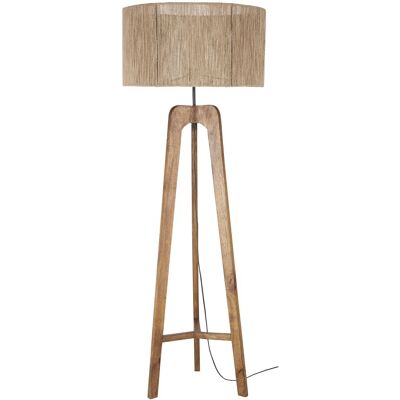 Maisons du Monde Lampada da terra a treppiede in legno di mango con paralume in juta intrecciata alt. 154 cm 55.5x154x55.5cm Maisons du Monde Lampada da terra a treppiede in legno di mango con paralume in juta intrecciata alt. 154 cm 55.5x154x55.5cm