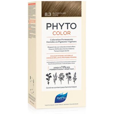 PHYTO Phytocolor 8.3 Biondo Chiaro Dorato - Tinta Permanente per Capelli PHYTO Phytocolor 8.3 Biondo Chiaro Dorato - Tinta Permanente per Capelli