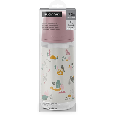SUAVINEX EXCLUSIVAS RIMAR SL A WALK IN THE PARK BIBERON SILICONE 360ML SX PRO ANTI COLICA +6 MESI ROSA SUAVINEX EXCLUSIVAS RIMAR SL A WALK IN THE PARK BIBERON SILICONE 360ML SX PRO ANTI COLICA +6 MESI ROSA