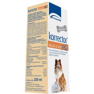 Formevet Srl Korrector Pelo Cute Plus 220 ml - Integratore Alimentare per Cani e Gatti Formevet Srl Korrector Pelo Cute Plus 220 ml - Integratore Alimentare per Cani e Gatti