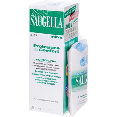 Confezione Igiene Femminile Saugella - Estratto di Timo, 250ml Confezione Igiene Femminile Saugella - Estratto di Timo, 250ml