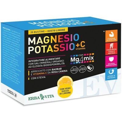 Erbavita Magnesio Potassio Vitamina C - Integratore Alimentare Erbavita Magnesio Potassio Vitamina C - Integratore Alimentare