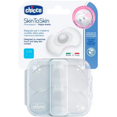 Chicco SkinToSkin Proteggi-Pezzi in Silicone S/M - Protezione per Capezzoli Chicco SkinToSkin Proteggi-Pezzi in Silicone S/M - Protezione per Capezzoli
