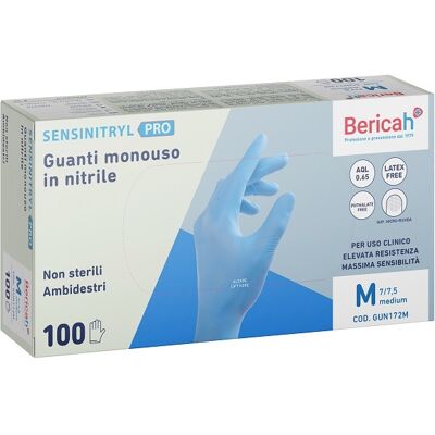 Bericah Spa Sensinitryl Pro Guanti Nitrile Medio - Guanti Bericah Spa Sensinitryl Pro Guanti Nitrile Medio - Guanti
