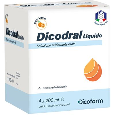 DICOFARM SPA DICODRAL LIQUIDO SOLUZIONE REIDRATANTE ORALE 4 X 200 ML DICOFARM SPA DICODRAL LIQUIDO SOLUZIONE REIDRATANTE ORALE 4 X 200 ML
