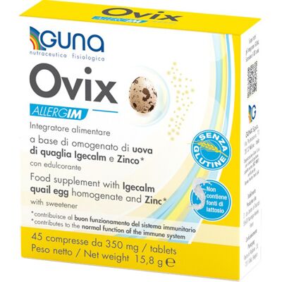 GUNA SPA OVIX ALLERGIM 45 COMPRESSE DA 350 MG GUNA SPA OVIX ALLERGIM 45 COMPRESSE DA 350 MG