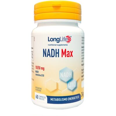 LONGLIFE Srl LONGLIFE NADH MAX 60 Cpr LONGLIFE Srl LONGLIFE NADH MAX 60 Cpr