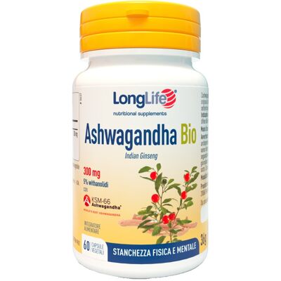 LONGLIFE Srl ASHWAGANDHA BIO 5% 300 MG 60CPS LONGLIFE Srl ASHWAGANDHA BIO 5% 300 MG 60CPS