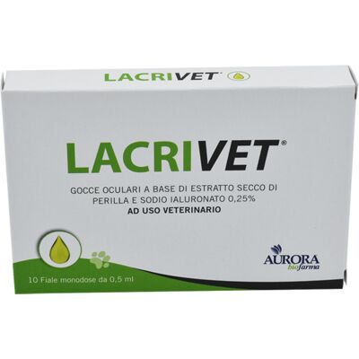 Aurora Biofarma Lacrivet Gocce Oculari Veterinarie - 10 Fiale Monodose Aurora Biofarma Lacrivet Gocce Oculari Veterinarie - 10 Fiale Monodose