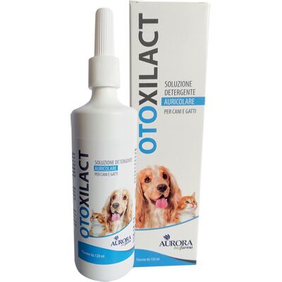 Aurora Biofarma Otoxilact Pulitore Auricolare - Cani & Gatti, Calendula, Aloe, 120ml Aurora Biofarma Otoxilact Pulitore Auricolare - Cani & Gatti, Calendula, Aloe, 120ml