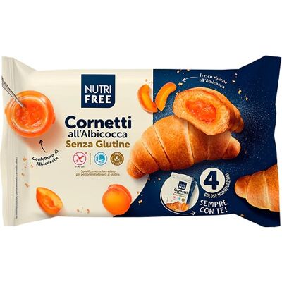 Nutri Free Cornetti Senza Glutine con Albicocca - Snack 4 pz Nutri Free Cornetti Senza Glutine con Albicocca - Snack 4 pz