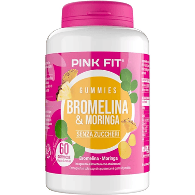 Pink Fit - Bromelina e Moringa - Drenaggio e Detox - 60 gummies Pink Fit - Bromelina e Moringa - Drenaggio e Detox - 60 gummies