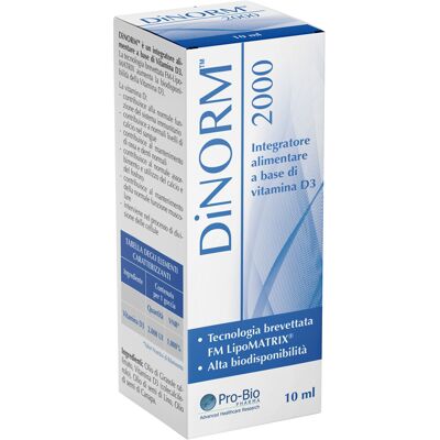 Pro-Bio Integra Srl Dinorm 2000 - Integratore di Vitamina D3 Pro-Bio Integra Srl Dinorm 2000 - Integratore di Vitamina D3