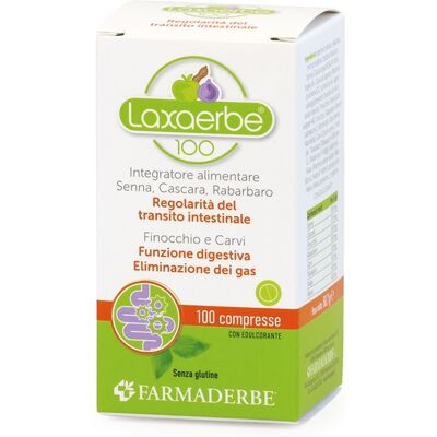 Farmaderbe Laxaerbe - Supporto digestivo e intestinale - 100 Compresse Farmaderbe Laxaerbe - Supporto digestivo e intestinale - 100 Compresse