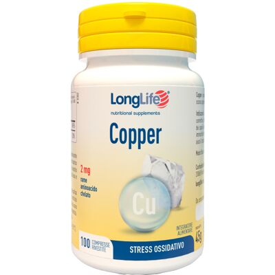 Longlife Rame 2mg - Integratore Alimentare Longlife Rame 2mg - Integratore Alimentare
