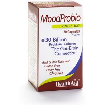 Health Aid MoodProbio 30 Miliardi di Capsule Probiossiche - Per l'Umore e la Salute Intestinale Health Aid MoodProbio 30 Miliardi di Capsule Probiossiche - Per l'Umore e la Salute Intestinale