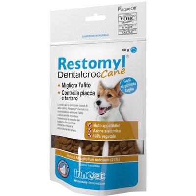 Innovet Italia Srl Restomyl Dentalcroc Supporto Nutrizionale per la Salute Orale dei Cani - 60g Innovet Italia Srl Restomyl Dentalcroc Supporto Nutrizionale per la Salute Orale dei Cani - 60g