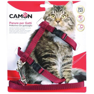 Set di imbracatura e guinzaglio per grandi gatti - Regolabile e resistente Set di imbracatura e guinzaglio per grandi gatti - Regolabile e resistente