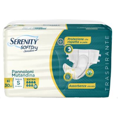 Serenity Spa Serenity Pannolone Mutandina Sd Sensitive Extra Taglia S - Mutandine per incontinenza Serenity Spa Serenity Pannolone Mutandina Sd Sensitive Extra Taglia S - Mutandine per incontinenza