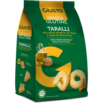 Giusto Finocchio Taralli Senza Glutine - Semi di Finocchio, Olio d'Oliva Giusto Finocchio Taralli Senza Glutine - Semi di Finocchio, Olio d'Oliva