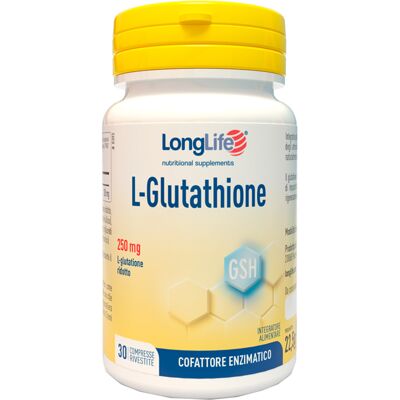 LONGLIFE Srl LONGLIFE L-GLUTATHIONE 30CPR LONGLIFE Srl LONGLIFE L-GLUTATHIONE 30CPR