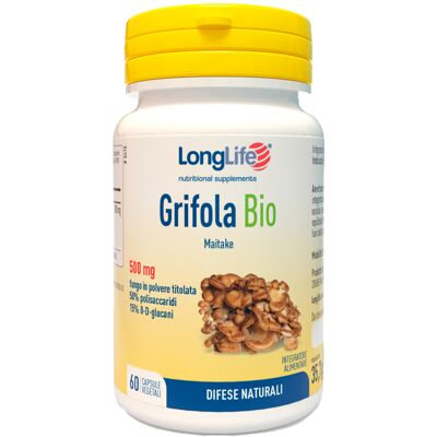 Longlife Grifola Biologico 500mg Capsule - Supporto Immunitario Longlife Grifola Biologico 500mg Capsule - Supporto Immunitario