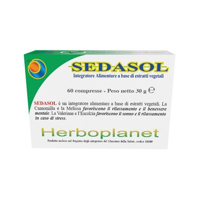 Herboplanet Sedasol - Estratti di Piante - 60 Compresse - Supporto al Sonno Herboplanet Sedasol - Estratti di Piante - 60 Compresse - Supporto al Sonno