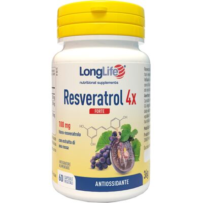 LONGLIFE Srl LONGLIFE RESVERATROL 4X 60CPS LONGLIFE Srl LONGLIFE RESVERATROL 4X 60CPS