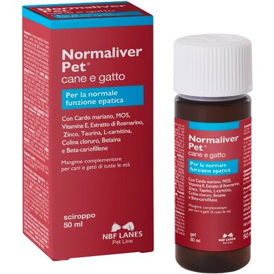 N.B.F. LANES Srl Normaliver Pet Sciroppo 50ml - Supporto Funzione Epato N.B.F. LANES Srl Normaliver Pet Sciroppo 50ml - Supporto Funzione Epato