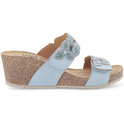 Melluso Sandalo donna in camoscio suede azzurro cielo 018186 36 Melluso Sandalo donna in camoscio suede azzurro cielo 018186 36