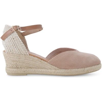Melluso Espadrillas con zeppa in corda e tomaia in camoscio rosa carne 018206q 37 Melluso Espadrillas con zeppa in corda e tomaia in camoscio rosa carne 018206q 37