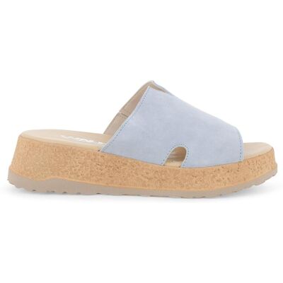 Melluso Ciabatta sportiva con zeppa platform in camoscio jeans 019288 37 Melluso Ciabatta sportiva con zeppa platform in camoscio jeans 019288 37