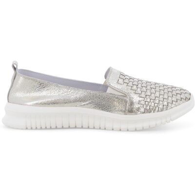 Melluso Sneaker slip-on intrecciata color platino 055043q 40 Melluso Sneaker slip-on intrecciata color platino 055043q 40