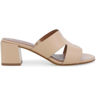 Melluso Sabot in pelle nude con tacco a blocco k35136q 41 Melluso Sabot in pelle nude con tacco a blocco k35136q 41