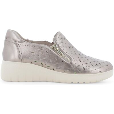 Melluso Slip-on comoda in pelle laminata platino laserata k55483 36 Melluso Slip-on comoda in pelle laminata platino laserata k55483 36