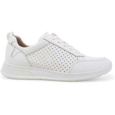 Melluso Sneakers bianca in pelle traforata con zeppa comoda k60108bk 38 Melluso Sneakers bianca in pelle traforata con zeppa comoda k60108bk 38