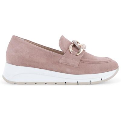 Melluso Mocassino slip-on in camoscio rosa antico con catena r20091 38.5 Melluso Mocassino slip-on in camoscio rosa antico con catena r20091 38.5