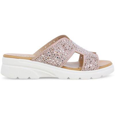 Melluso Ciabatta sportiva con zeppa e strass rosa r80232q 42 Melluso Ciabatta sportiva con zeppa e strass rosa r80232q 42