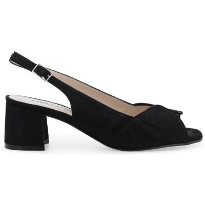 Melluso Sandalo slingback spuntato in camoscio nero s634q 36 Melluso Sandalo slingback spuntato in camoscio nero s634q 36