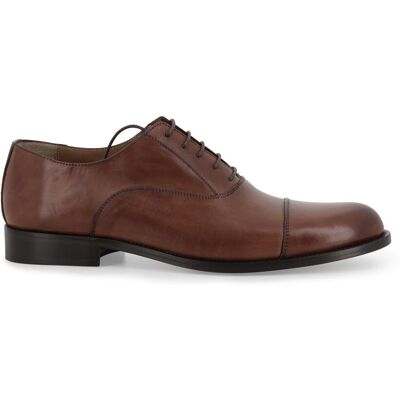 Melluso Scarpa stringata classica cap toe in pelle marrone brunito 39 Melluso Scarpa stringata classica cap toe in pelle marrone brunito 39