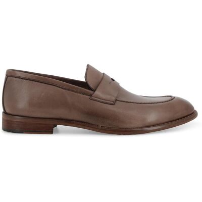 Melluso Mocassino penny loafer in pelle marrone taupe u90620q 41.5 Melluso Mocassino penny loafer in pelle marrone taupe u90620q 41.5