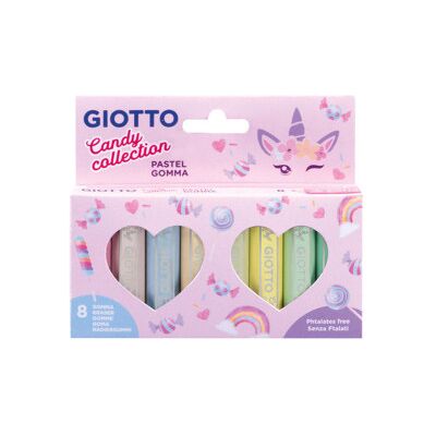 Giotto - Gomme Pastello Candy Collection 8pz Giotto - Gomme Pastello Candy Collection 8pz